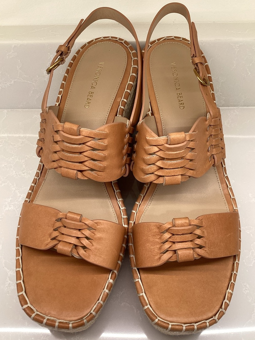 NWT || Veronica Beard Riya Leather Slingback Espadrille. Size: 10M Women’s